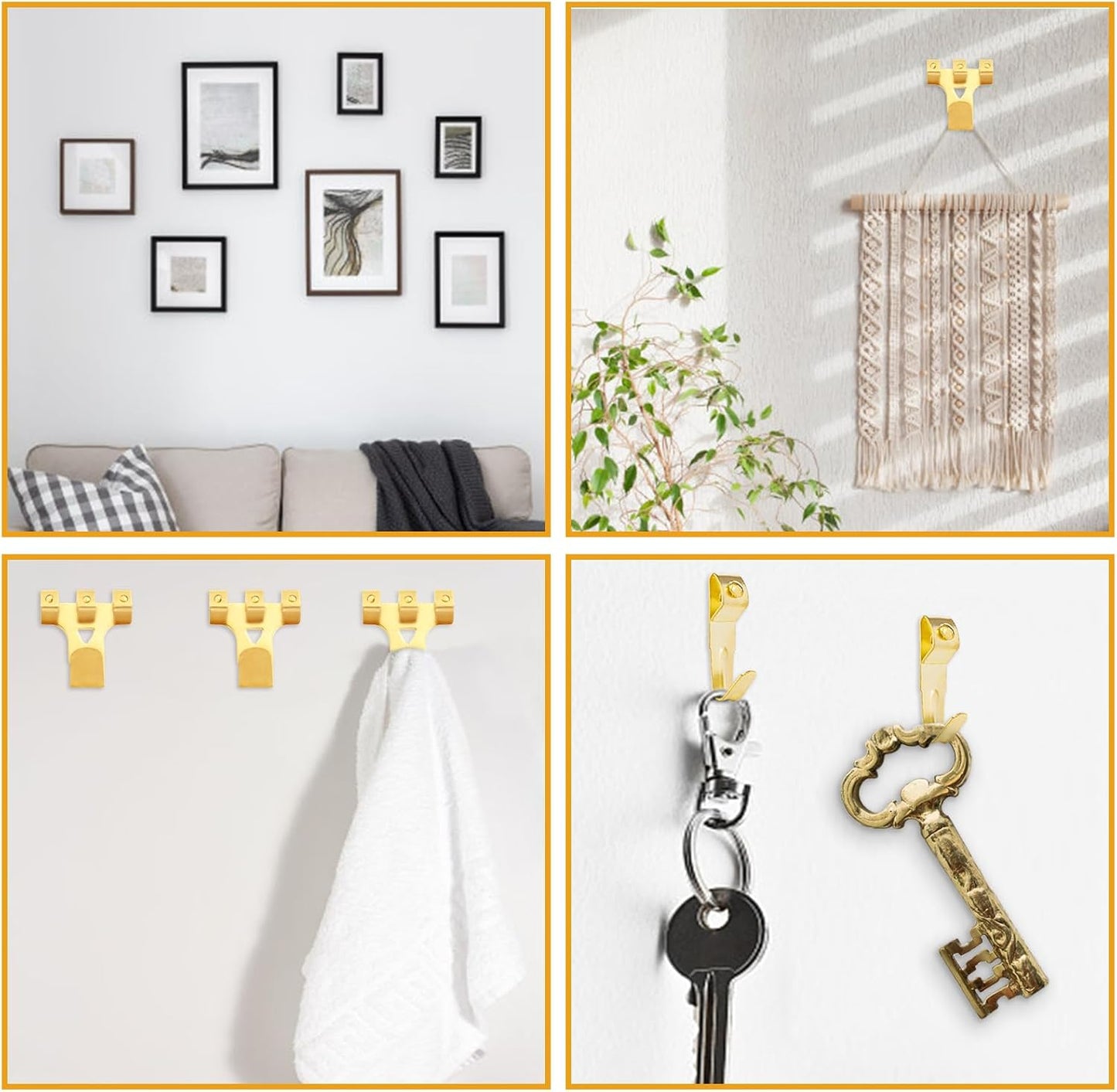 KURUI 303Pcs Picture Hanging Kit, Picture Hangers Assorted Kit with Heavy Duty Picture Hanging Hooks/Hardware Nails/Sawtooth/Wire/D Rings/Level, Metal Picture Wall Hooks for Frame Canvas Mounting