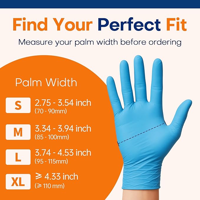Supmedic Medical Soft Max?Nitrile Exam Gloves, 100 Count Latex-Free Powder-Free Non-Sterile Food Safe Disposable Glove, Blue