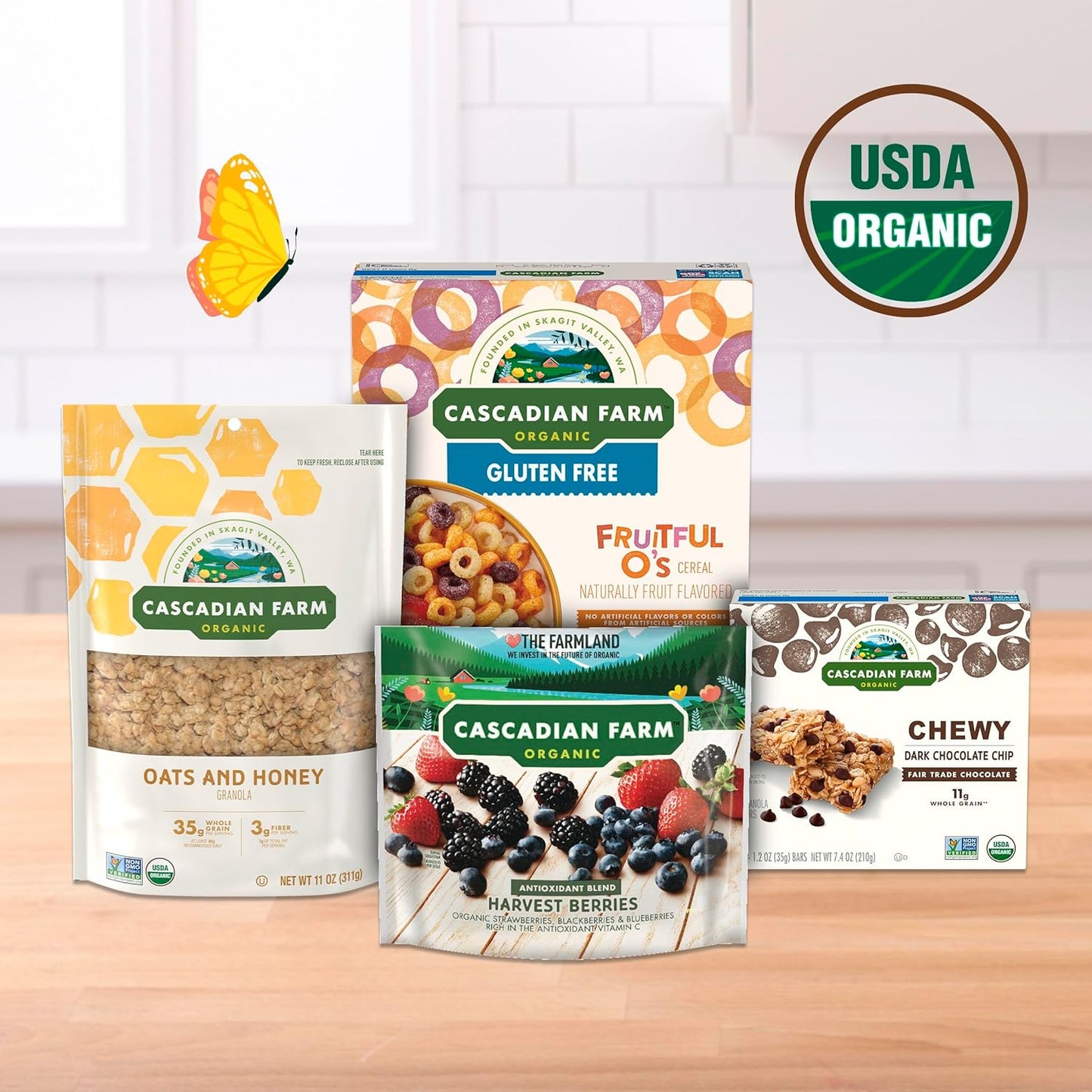 Cascadian Farm Organic Cereal, Fruitful O's, 10.2 Oz