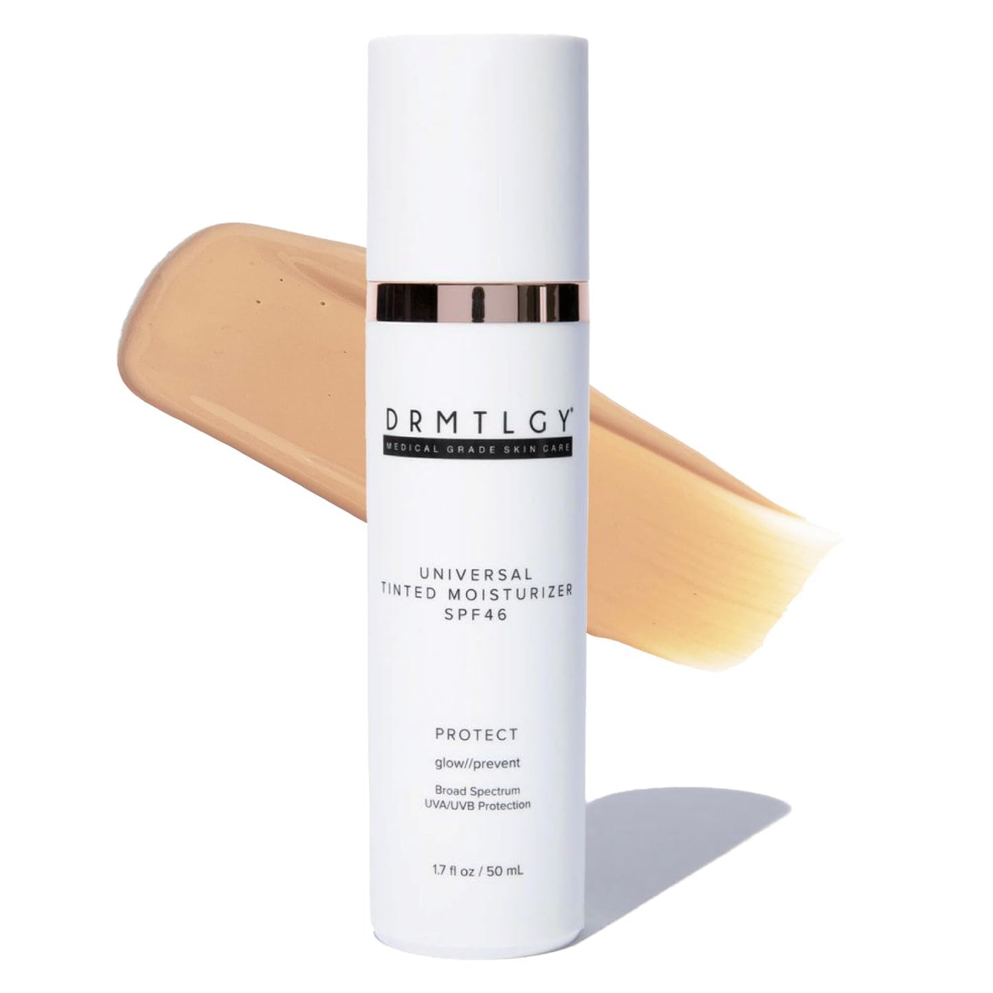 DRMTLGY Universal Tinted Moisturizer SPF 46 ?Hydrating Dewy Tinted Sunscreen for Face with Zinc Oxide & Octinoxate ?Niacinamide & Hyaluronic Acid ?Broad Spectrum Lightweight Daily SPF, 1.7 oz