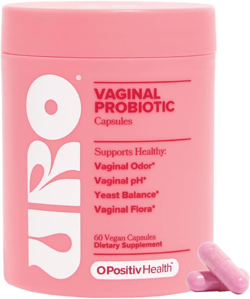 O Positiv URO Vaginal Probiotics for Women pH Balance with Prebiotics & Lactobacillus ?Vaginal Health Supplement ?Promote Healthy Vaginal Odor & Flora, 60 Count (Pack of 1), 1 Month Supply