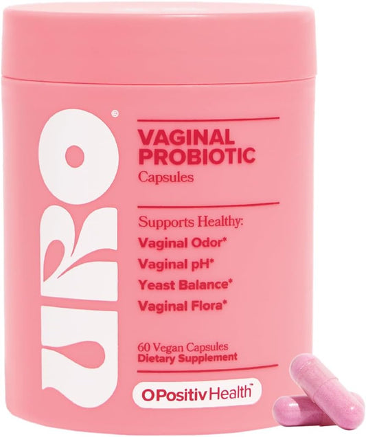 O Positiv URO Vaginal Probiotics for Women pH Balance with Prebiotics & Lactobacillus ?Vaginal Health Supplement ?Promote Healthy Vaginal Odor & Flora, 60 Count (Pack of 1), 1 Month Supply