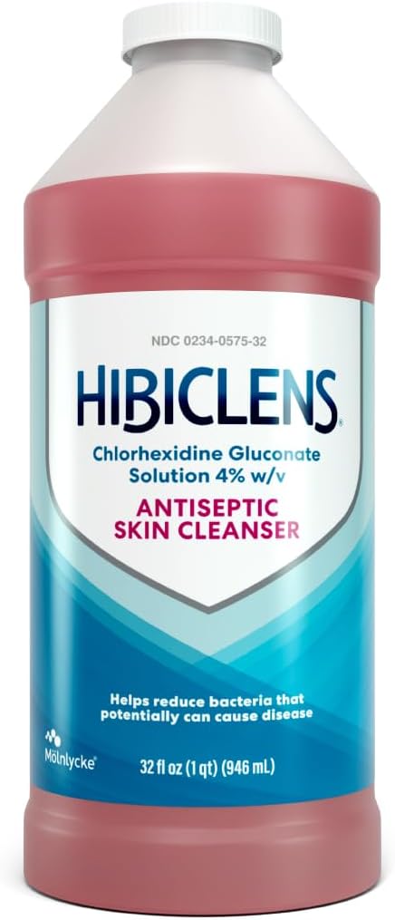 Hibiclens ?Antimicrobial and Antiseptic Soap and Skin Cleanser ?32 oz ?for Home and Hospital ?4% CHG, Packaging May Vary