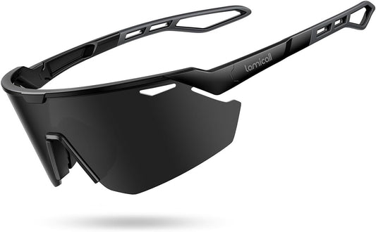 Lamicall 24g Polarized Sports Sunglasses for Men Women - UV400 Protection Sun Glasses for Baseball Running Cycling Driving