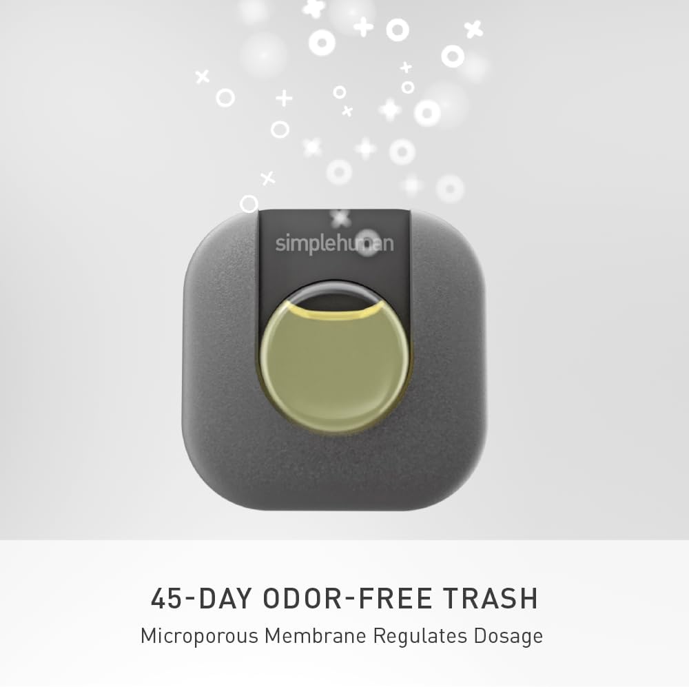 simplehuman Odorsorb Pod Refill Pack ?Natural Plant-Based, Fragrance-Free Trash Can Odor Eliminator Refills for Trash Cans, Odor Control Pods for Closed-Lid Trash Cans (4 Pods)