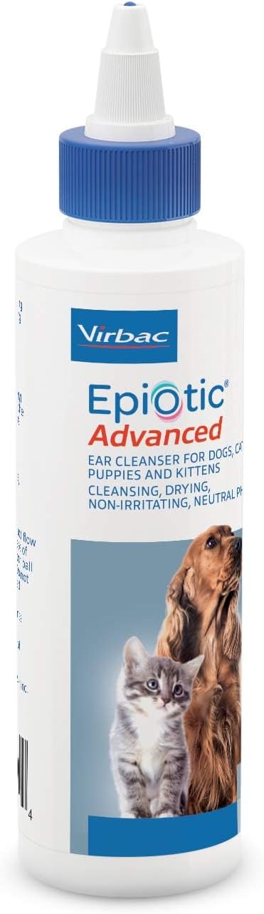 Virbac EPIOTIC?Advanced Ear Cleanser | Powerful and Gentle Cleanser For Dogs and Cats of all ages, 4 oz