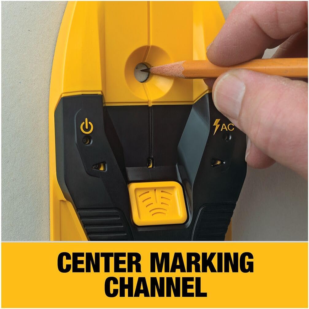 DEWALT Stud Finder, 3/4? Locate Framing Studs Efficiently with LED Arrows, Ideal for Wood and Metal, AAA Batteries Included (DW0100)
