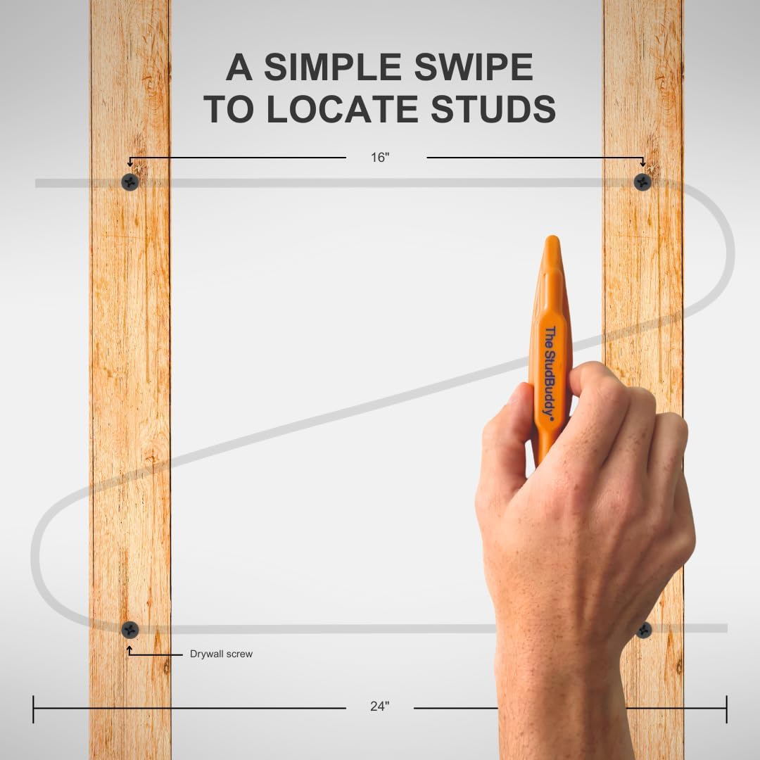 The Original StudBuddy?Magnetic Stud Finder - Made in the USA - Easy to Use Stud Finder - No Batteries Required - Powerful Magnet Stud Finder - Stud Finder for Drywall and Wood