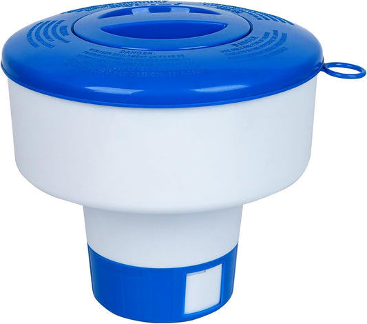 Pool Chlorine Floater for Pools Fits 3" Tablets,7" Diameter Chlorine Tablet Floater with Adjustable Flow Vents Balanced Chemical Dispenser for hot tub/Spa(Collapsible)