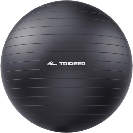 Trideer Exercise Ball for Yoga, Pilates & Fitness ?Stability Ball Equipment for Home Gym & Office Chair, Core & Balance Training Accessories, Physical Therapy Equipment, Quick Pump Included, 5 Sizes