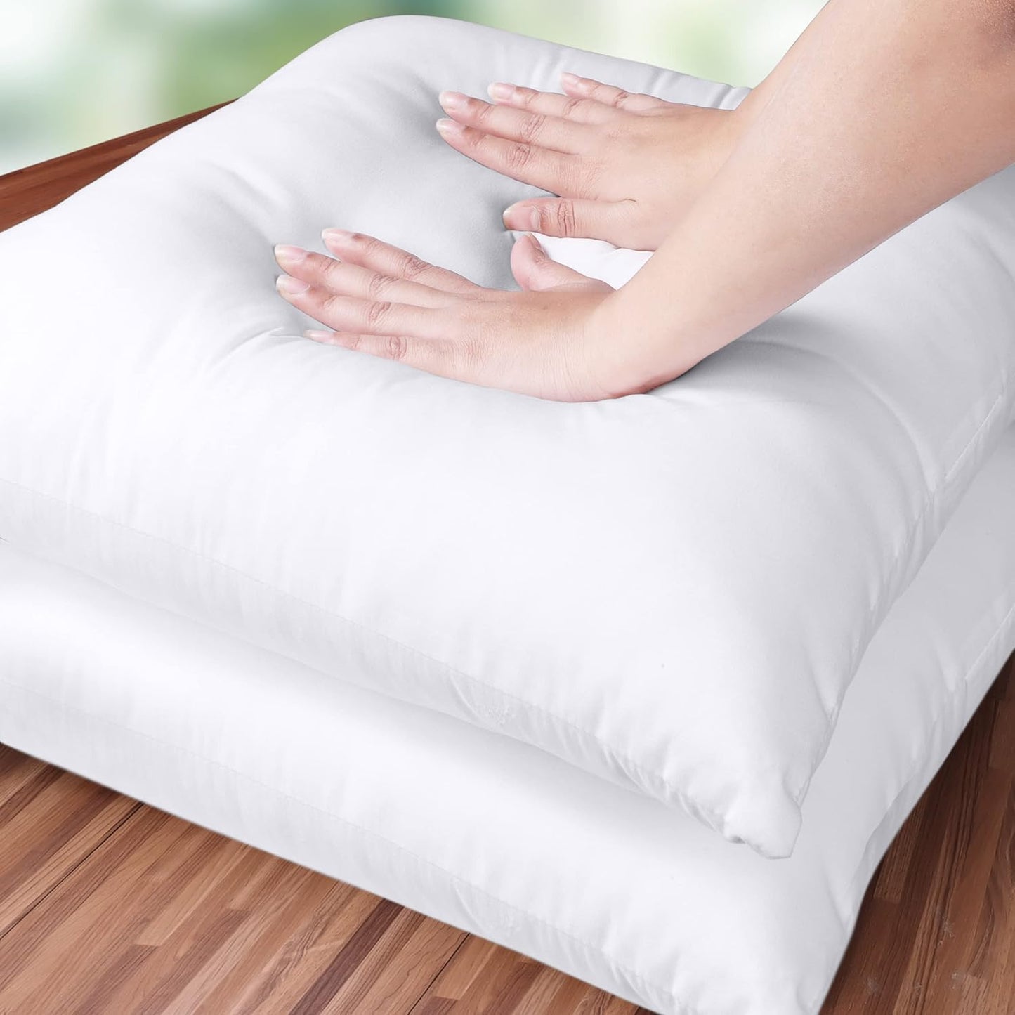 Utopia Bedding 18x18 Pillow Inserts, Set of 2, White ?Indoor Decorative Throw Pillows for Bed, Sofa & Couch ?Soft, Supportive & Fluffy Cushion Inserts