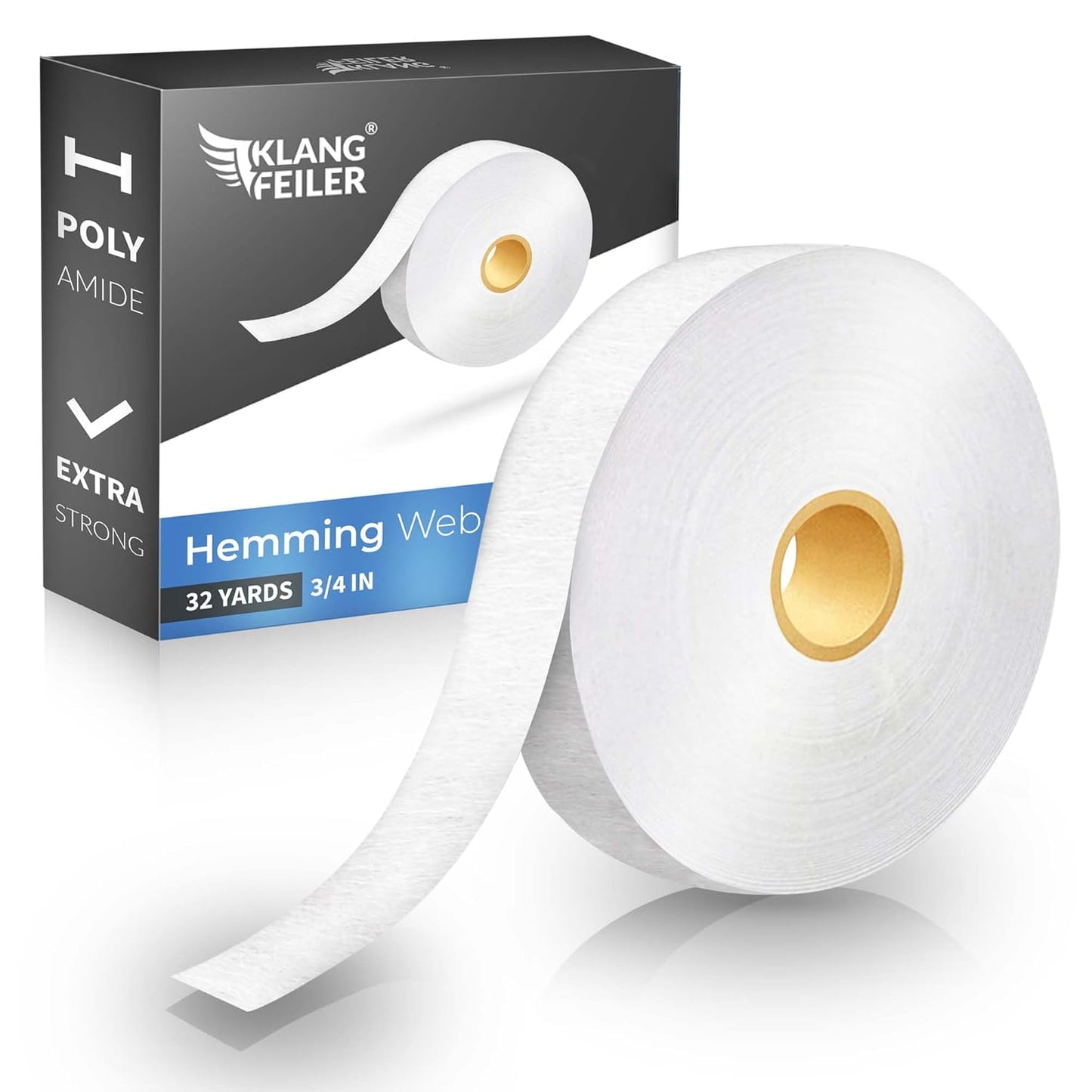 Klangfeiler?Iron on Hemming Tape - 0.75 INCH x 32 Yards - Extra Strong - Iron Required