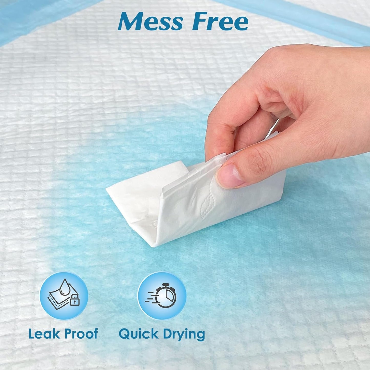 Wowflash Super Absorbency Disposable Leakproof Underpads with Quick Drying for Baby, Adults, Puppy, Dog Bed Pee Pads, Extra Large, XXL Incontinence Pads, 30?x 36? 50 Count