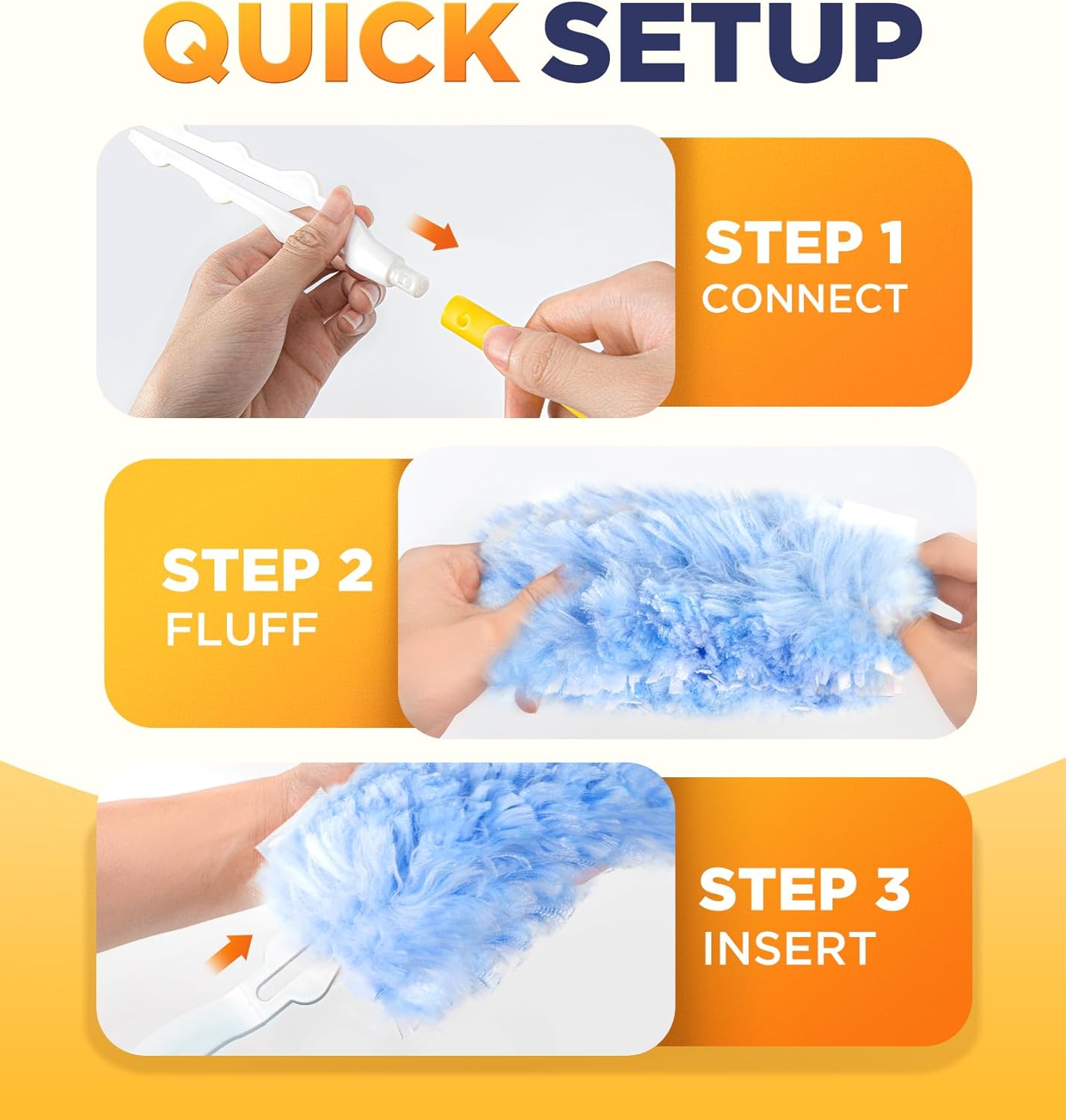 Heavy Duty Duster Refills for Swiffer Duster, 20 Count Duster Refills with 1 Handle, Multisurface 360?Dusters with 4X Microfibers, Unscented Disposable Dusters for Cleaning