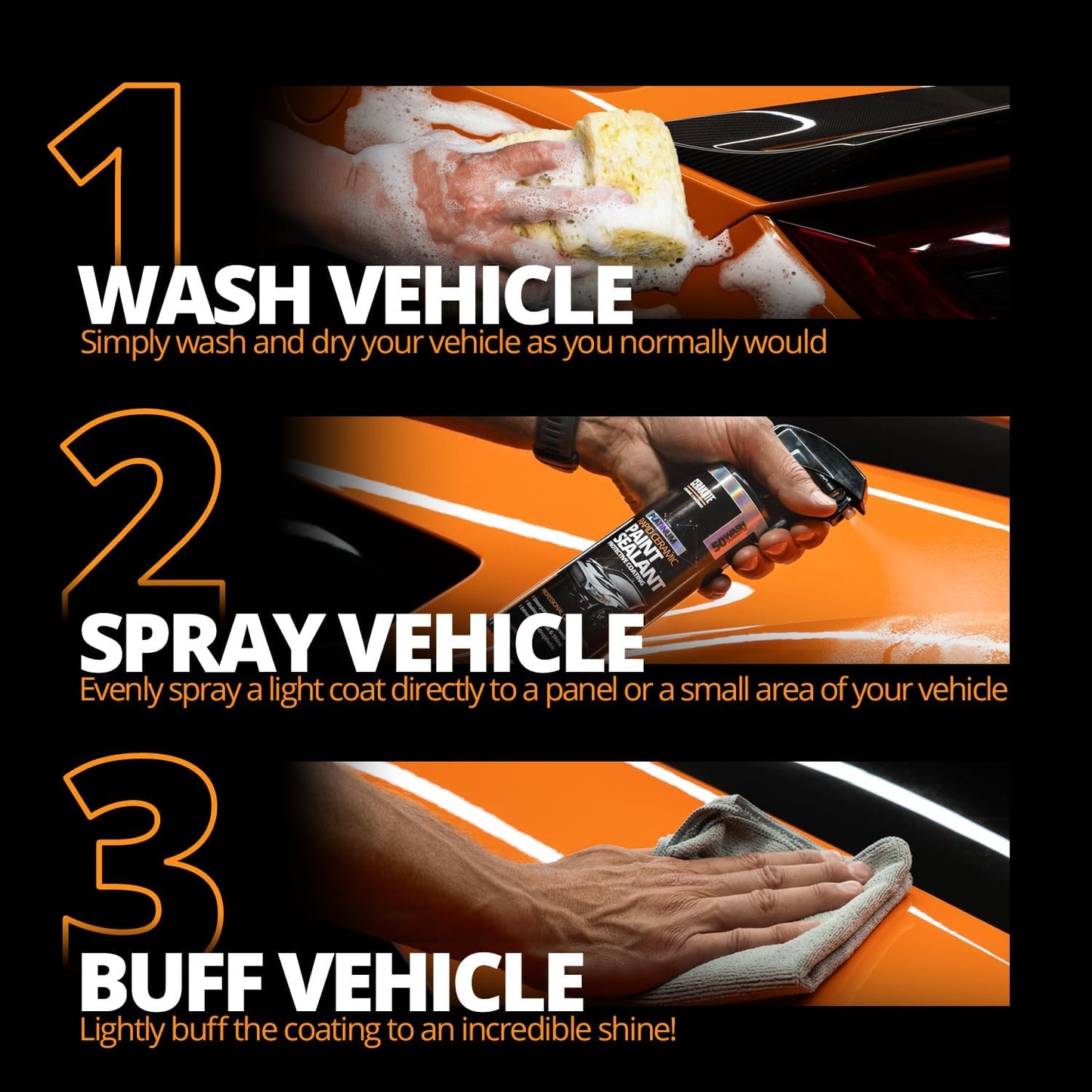 CERAKOTE?Platinum Rapid Ceramic Paint Sealant Spray - 14 oz. - 50 Wash Rating - Maximum Gloss & Shine ?Extremely Hydrophobic ?Unmatched Slickness - Ceramic Spray Coating