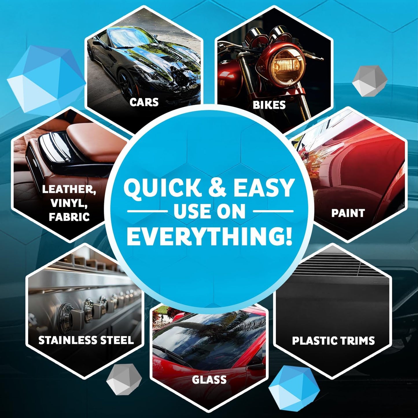 MAXLONE ?Car Spray with Triphene?Technology, Quick Spray & Wipe All Purpose Waterless Detailer - Clean, Shine, Protect Paint, Glass, Wheels, Trim Without Pre-Washing (2, 20oz w 4 Micro Fiber Cloth)