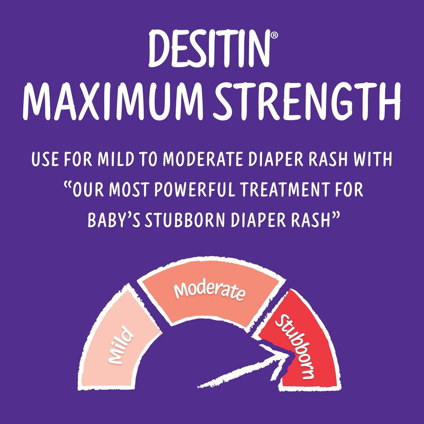 Desitin Maximum Strength Baby Diaper Rash Cream, 40% Zinc Oxide, Hypoallergenic No Added Parabens & Dyes, Protects & Relieves Baby? Skin for Up to 12 Hours, Prevents Diaper Rash, 4.8 oz Tube