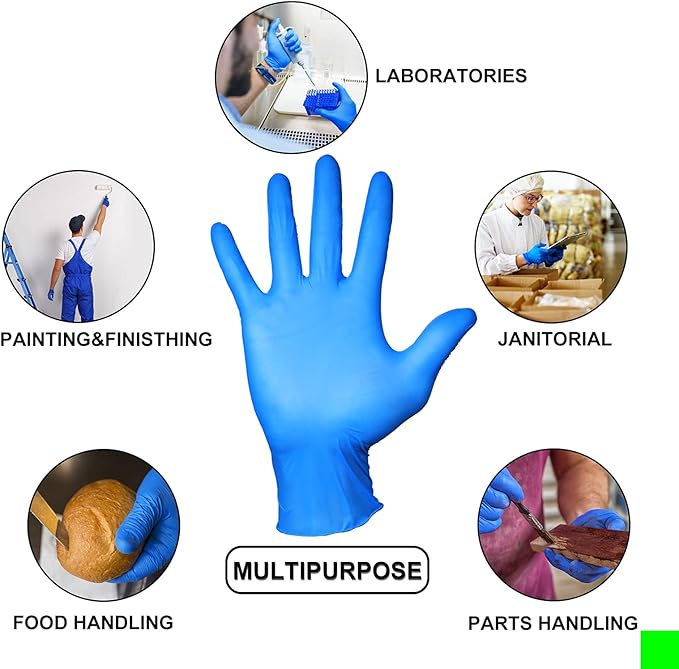 PEIPU Nitrile Disposable Gloves,Powder Free, Cleaning Service Gloves, Latex Free
