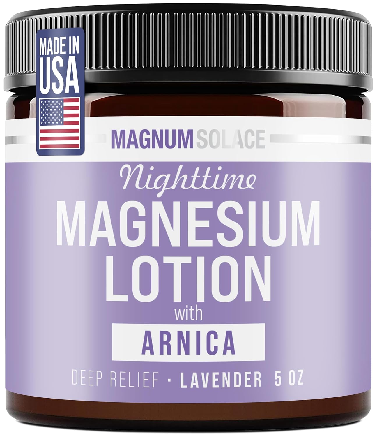 Magnum Solace Nighttime Magnesium Lotion with Arnica ?Highly Concentrated Magnesium for Muscles & Joints ?Apply to Legs or Feet Before Bed ?Skin-Friendly