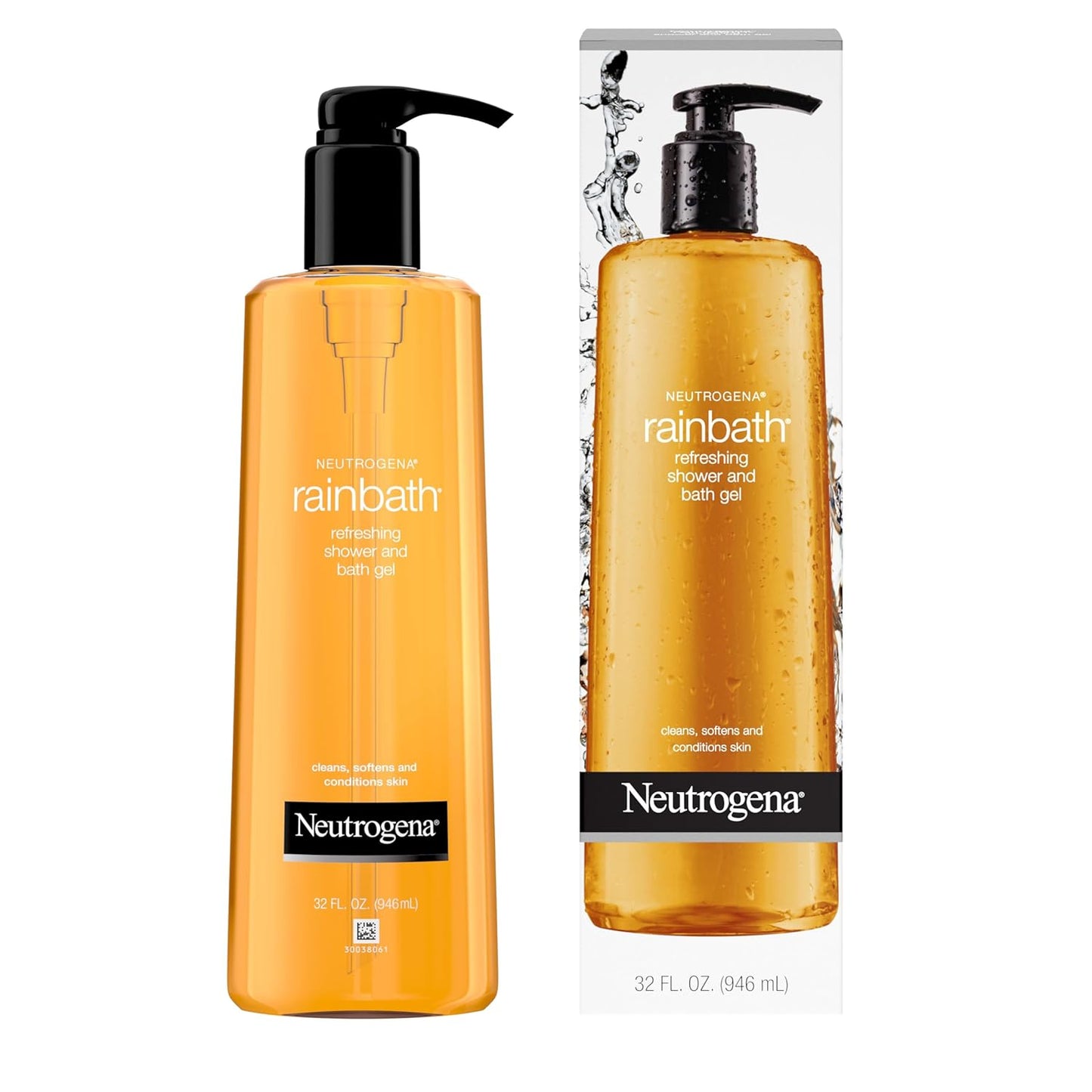 Neutrogena Rainbath Cleansing Shower & Bath Gel, Daily Moisturizing Body Wash Cleanser & Shaving Gel for Men & Women, Clean-Rinsing Creamy Lather for Softer & Smoother Skin, Original Scent, 32 fl.?z