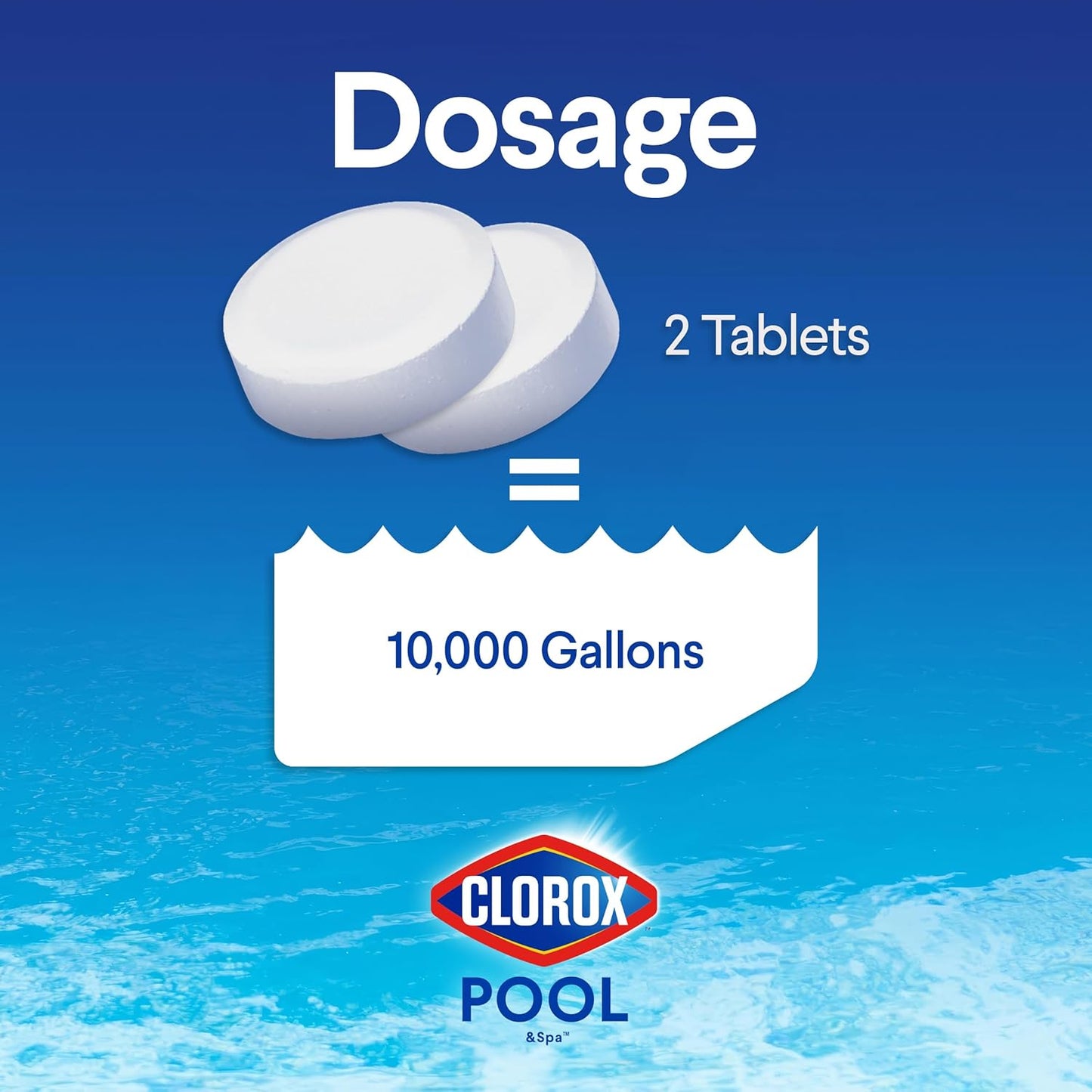 Clorox Pool&Spa XTRABLUE 3?Chlorinating Tablets, Individually Wrapped, Kills Bacteria & Stops Algae (5 LB)