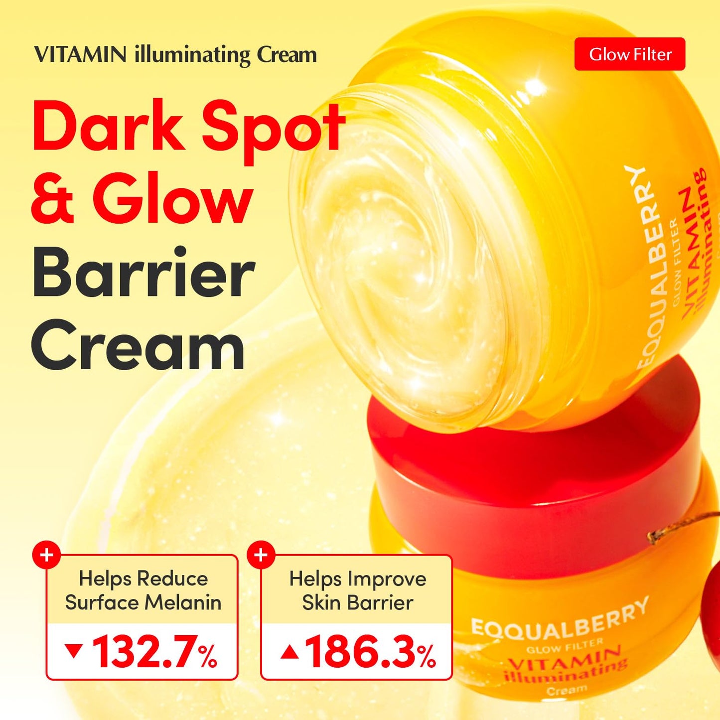 EQQUALBERRY Vitamin Illuminating Cream ?Vitamin C & 5% Niacinamide + 3% TXA | Dark spots Cream | Ceramide Barrier Strength | Glowy, Lightweight Hydration (1.69 fl.oz / 50ml)