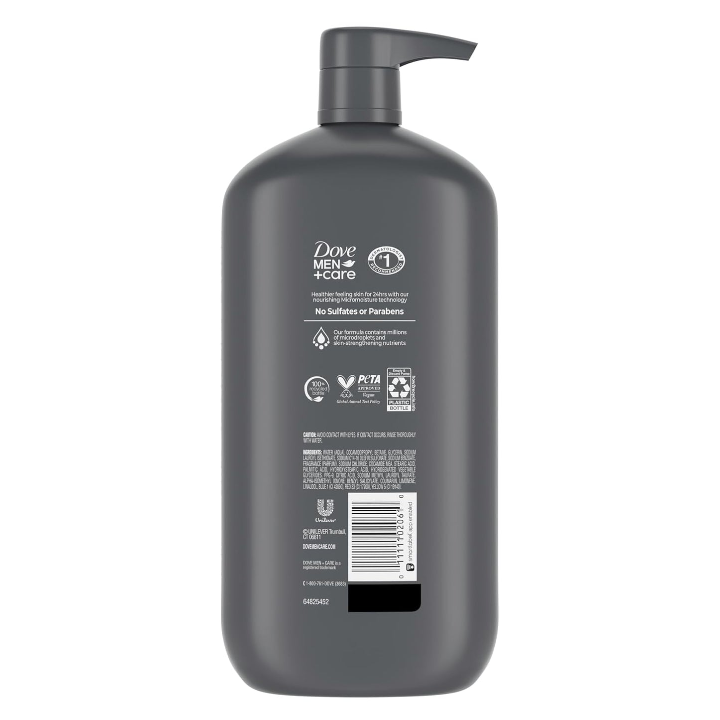 DOVE MEN + CARE Body and Face Wash Hydrating Clean Comfort Men's Body Wash with 24-Hour Nourishing Micromoisture Technology 30 oz
