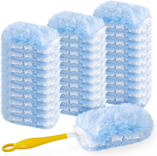 Duster Refill for Swiffer Duster, 30 Count Heavy Duty 2 Side 360?Duster Refills with 1 Handle, 4X Microfibers, Disposable Multi Surface Dusters for Cleaning
