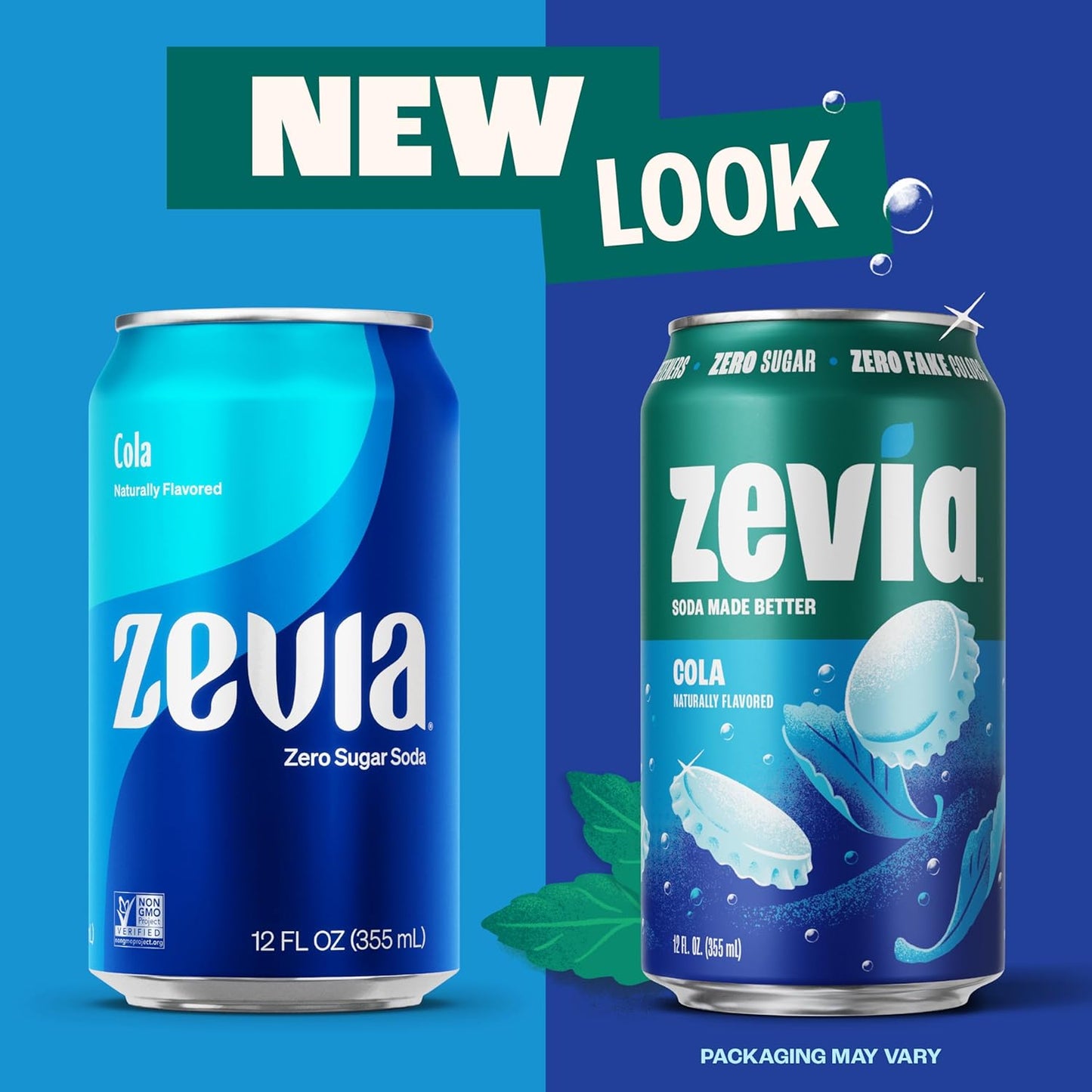Zevia Zero Sugar Soda, Cola, 12 oz Cans (24-Pack) ?Naturally Sweetened, Zero Calorie Sugar Free Soda - Non-GMO Project Verified, Gluten-Free, Vegan