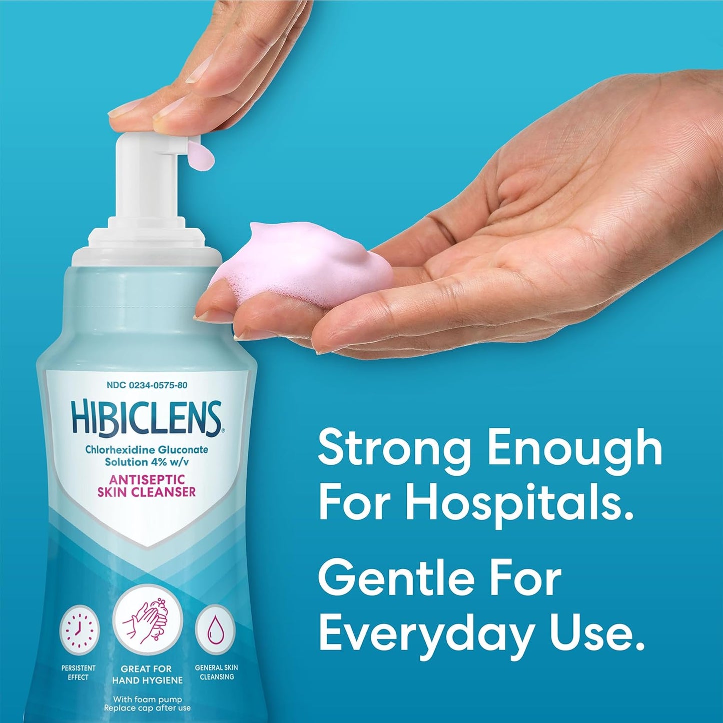 Hibiclens ?Antimicrobial and Antiseptic Soap and Skin Cleanser ?8 oz with Foaming Pump ?for Home and Hospital ?4% CHG