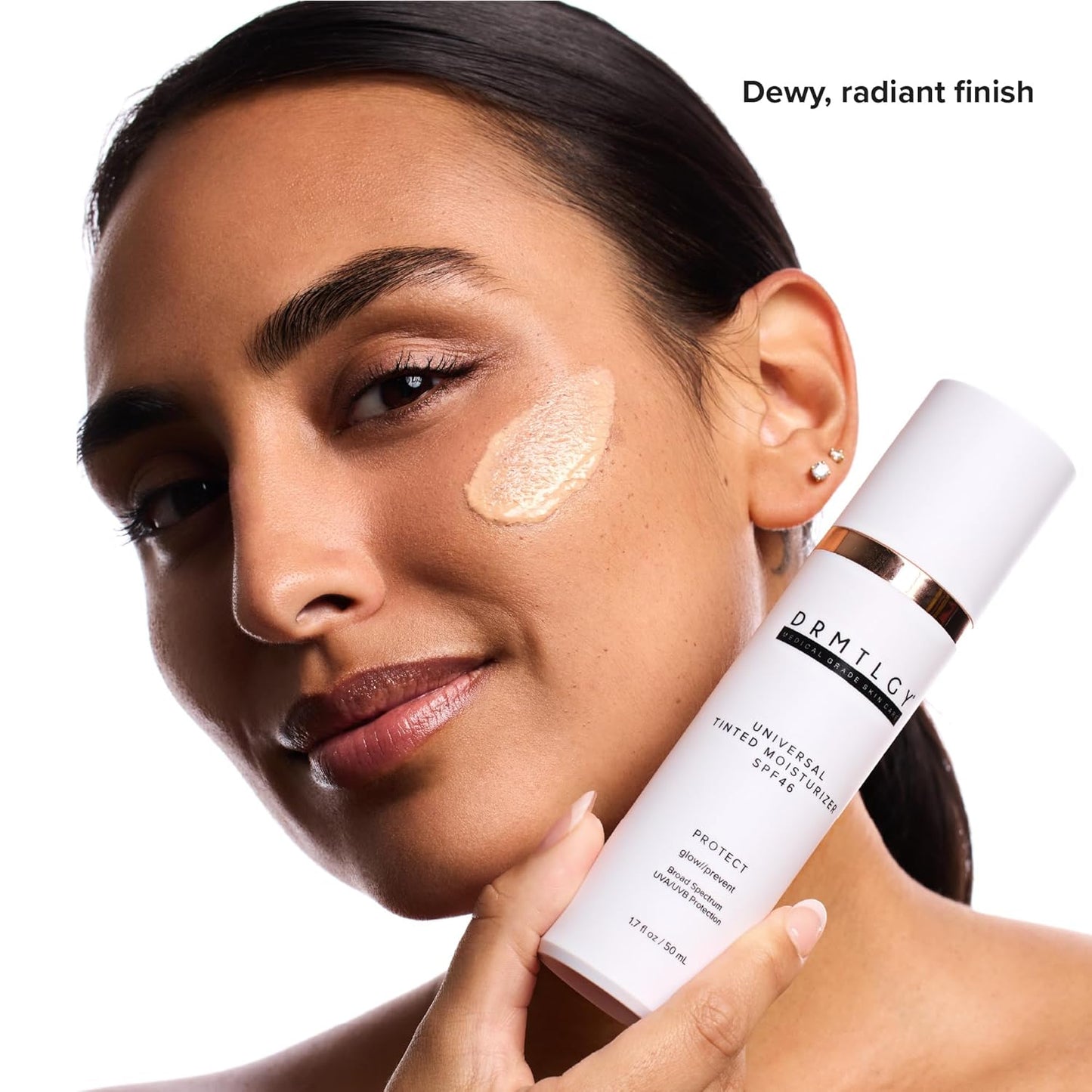 DRMTLGY Universal Tinted Moisturizer SPF 46 ?Hydrating Dewy Tinted Sunscreen for Face with Zinc Oxide & Octinoxate ?Niacinamide & Hyaluronic Acid ?Broad Spectrum Lightweight Daily SPF, 1.7 oz