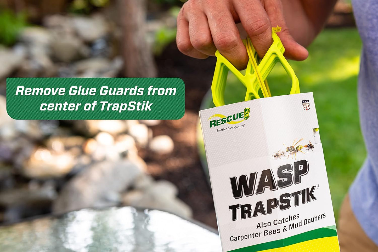 RESCUE! VisiLure?TrapStik for Wasps, Mud Daubers, Carpenter Bees ?2 Pack