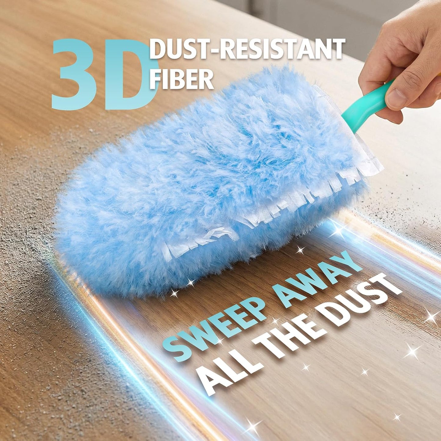 Duster Refill for Swiffer Duster, 30 Count Heavy Duty 2 Side 360?Duster Refills with 1 Handle, 4X Microfibers, Disposable Multi Surface Dusters for Cleaning
