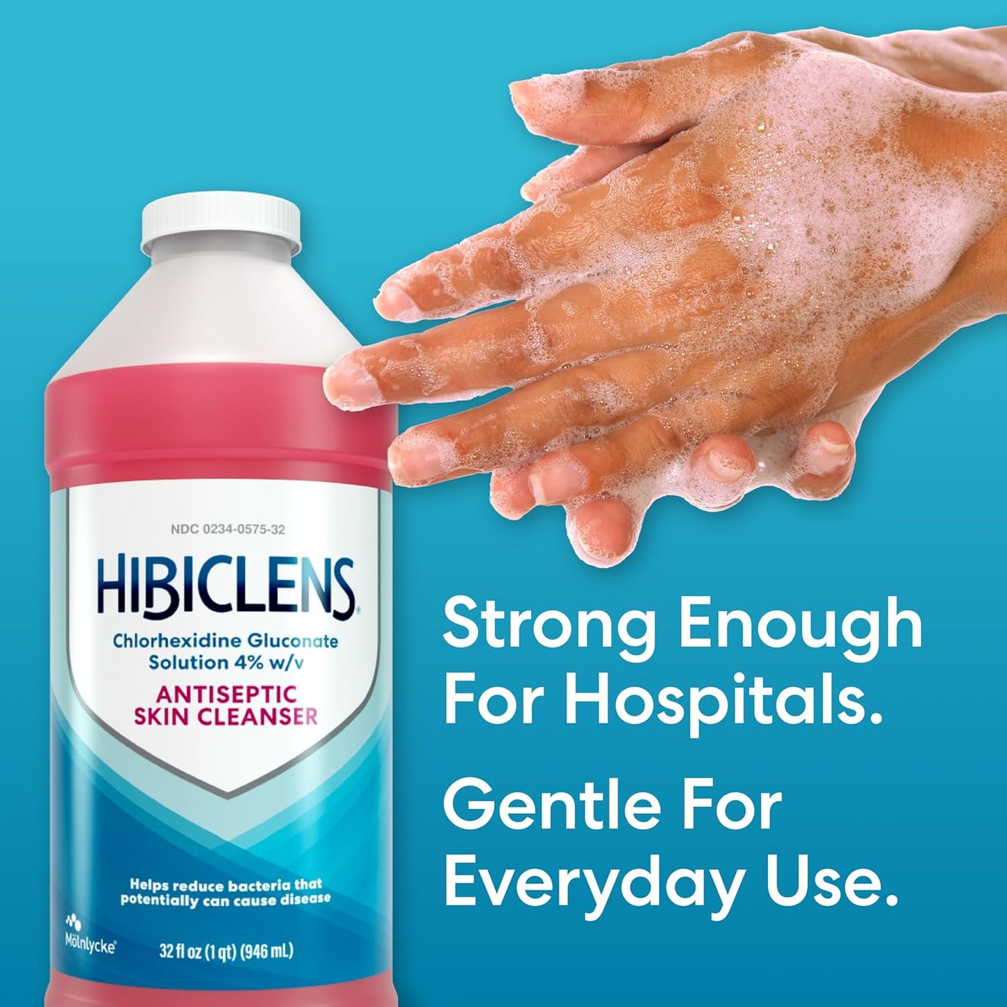 Hibiclens ?Antimicrobial and Antiseptic Soap and Skin Cleanser ?32 oz ?for Home and Hospital ?4% CHG, Packaging May Vary