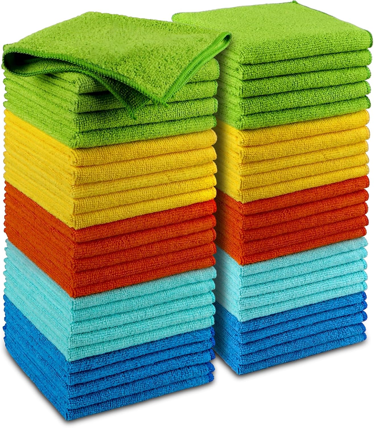 AIDEA Microfiber Cleaning Cloth, 50PK, Microfiber Towels for Cars, Premium Wash Cloths, Dusting Cloth Cleaning Rags, Absorbent Towels for SUVs, House, Kitchen, Window, Cleaning Supplies12?2"
