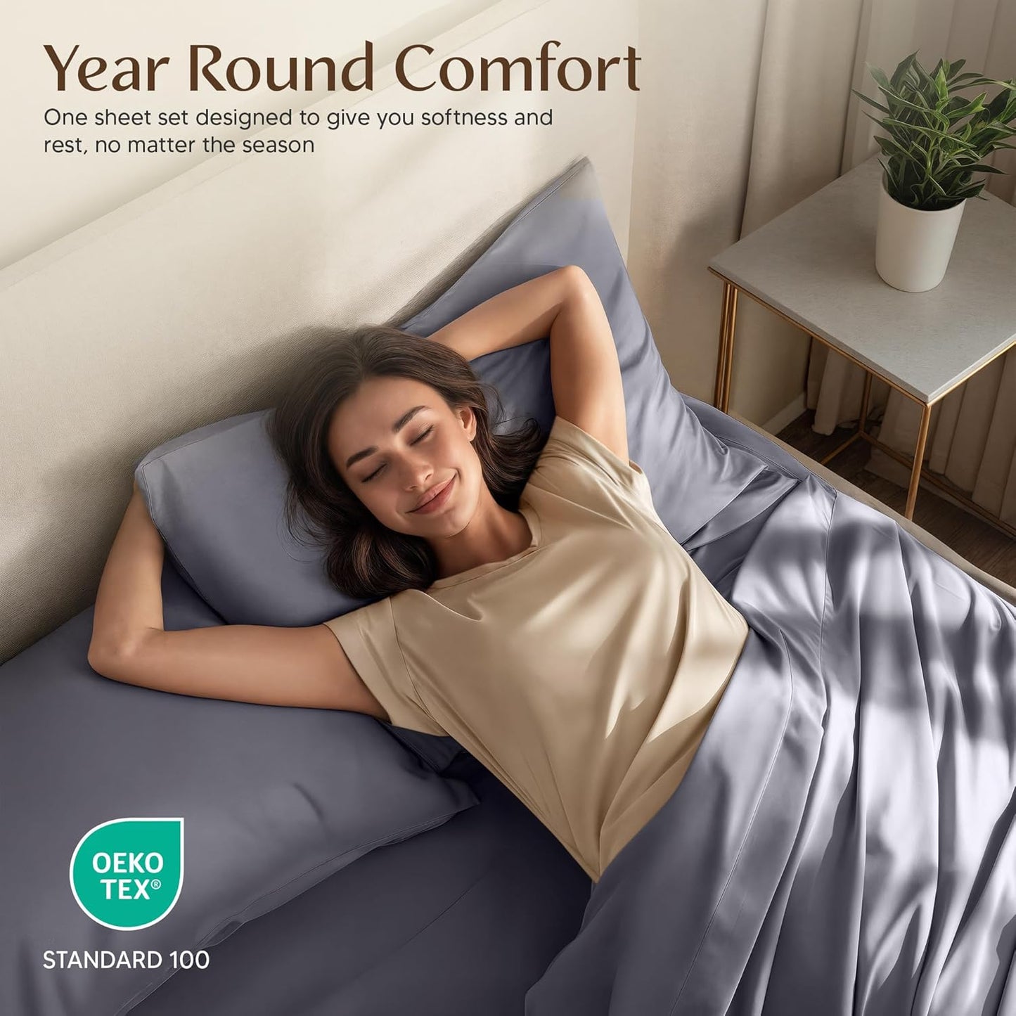Utopia Bedding Queen Size Sheet Set ?4 Piece Bed Sheets, Soft and Breathable Microfiber, Includes 1 Fitted Sheet, 1 Flat Sheet and 2 Pillowcases ?Oeko Tex (Grey)