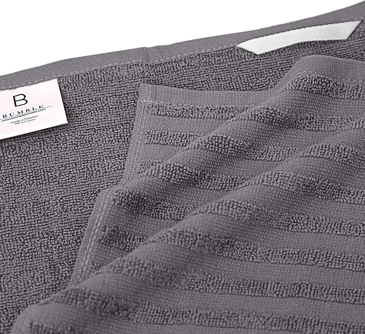 Premium Kitchen Towels (20? 28? 6 Pack) | Large Cotton Dish Towels | Flat & Terry Highly Absorbent Kitchen Linen Set with Hanging Loop | Gray
